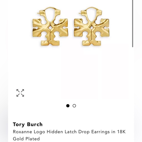 Tory Burch Jewelry - Brand new Tory Burch Roxanne hidden latch logo earrings